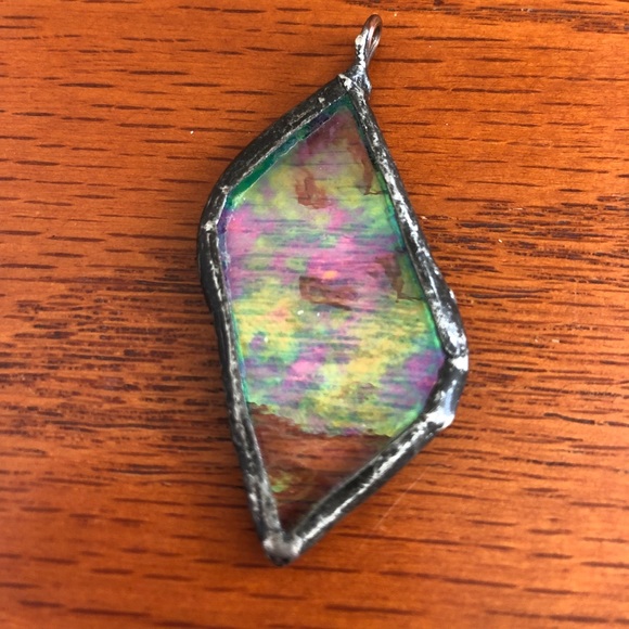 Iridescent Glass Pendant - Picture 3 of 4